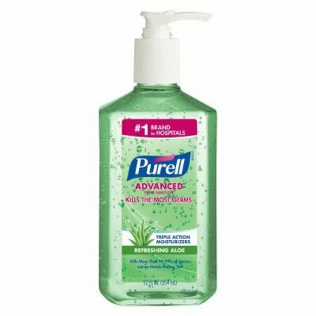 GOJO 3639-12 Purell Instant Hand Sanitizer /Aloe 12 oz Pump Bottle, 12PK 635493